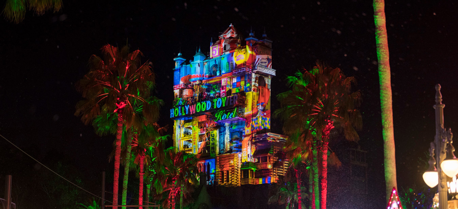 Hollywood Tower of Terror Holiday Decor