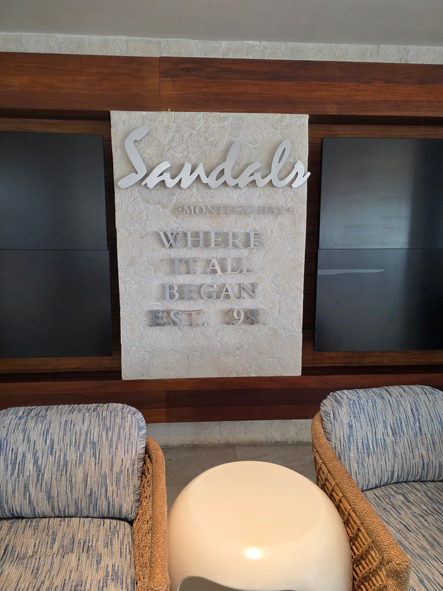 Sandals Montego Bay plaque marking where the Sandals story began