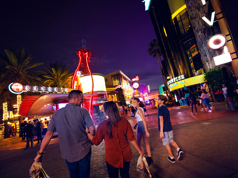 Universal CityWalk at night